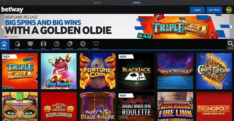 Betway Online Casino Games